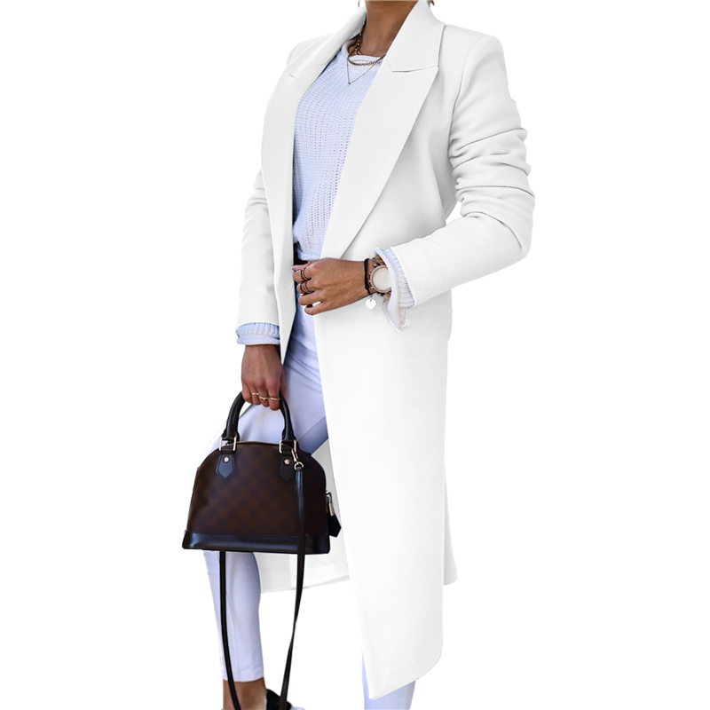 Wool Coat Peacoat - CYCLI-Women Long Wool Coats For Fall