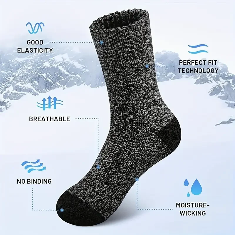 Thermal Sock Wool - 5 Pairs Merino Wool Socks for