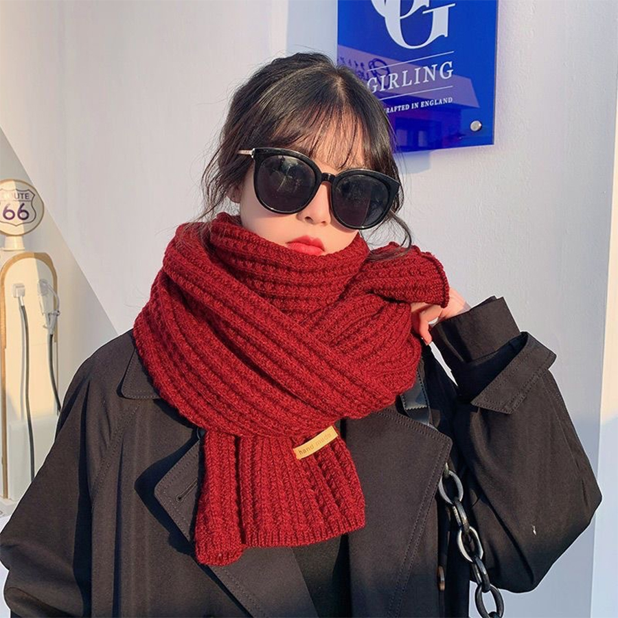 Thick Cable Knit Warm Cashmere - Wool Scarf Men のレビューと価格