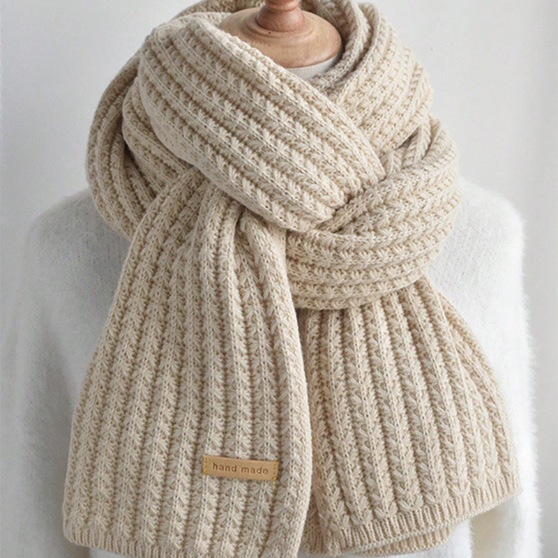 Thick Cable Knit Warm Cashmere - Wool Scarf Men のレビューと価格