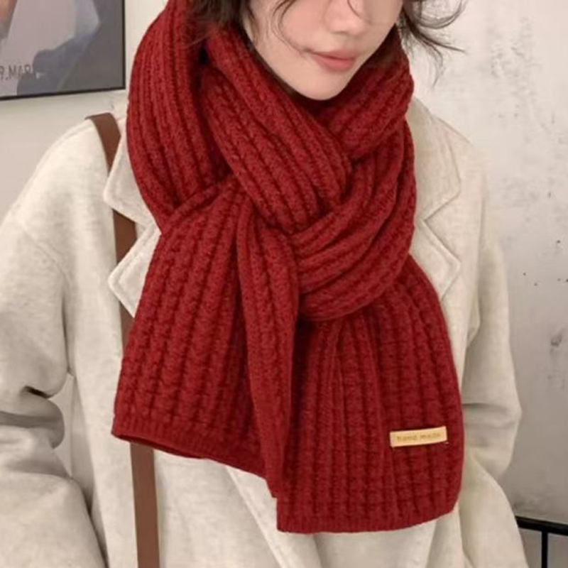 Thick Cable Knit Warm Cashmere - Wool Scarf Men のレビューと価格