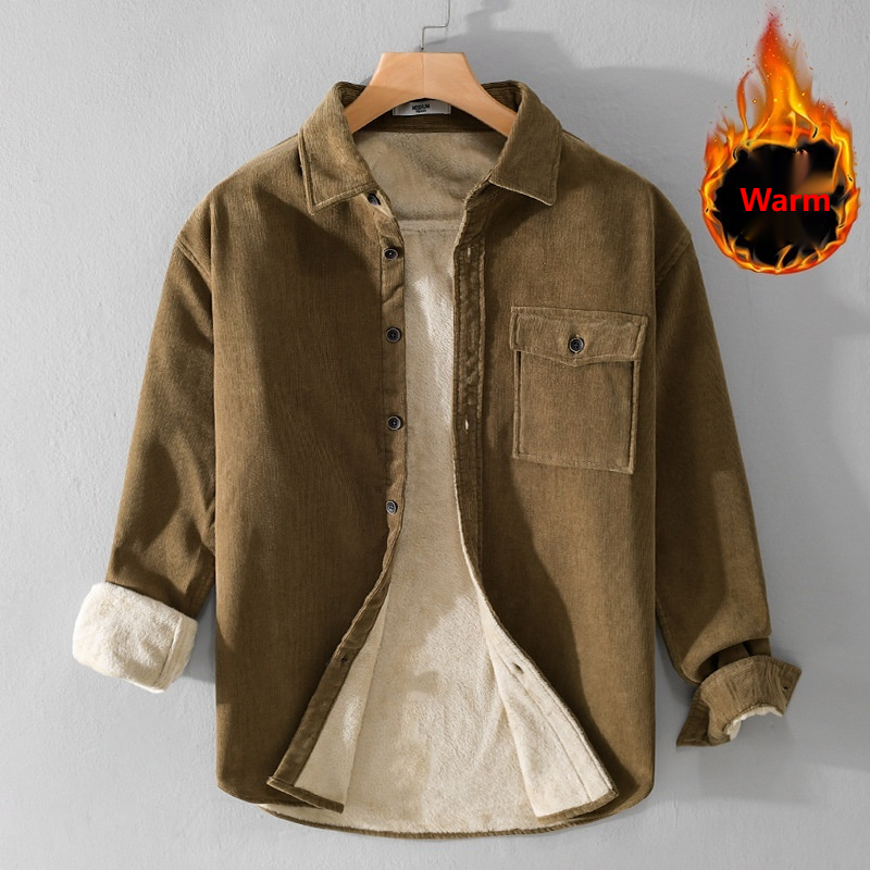 Men's Corduroy Shirt Jacket He - Flannel Shirt Lined のレビューと価格