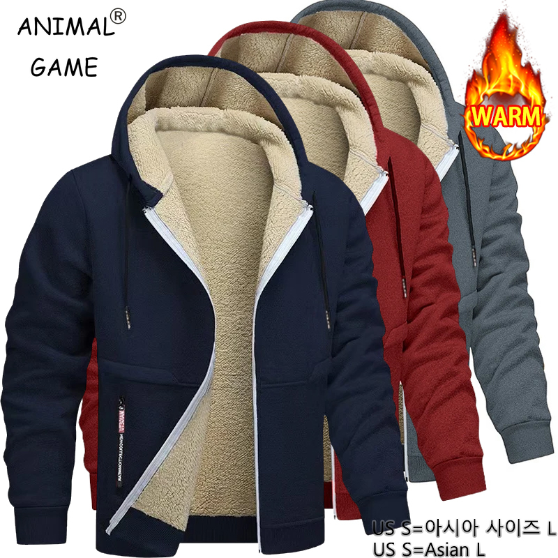 Animal Game Mens Casual Hooded - Sherpa Hoodie Fleece のレビューと価格