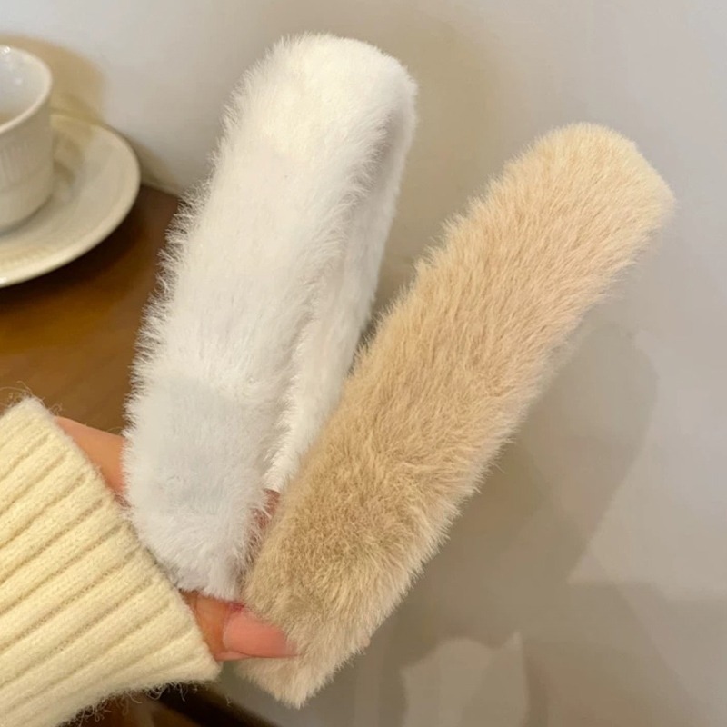 Korean Soft Headband Women Gir - Winter Headband Fleece のレビューと価格