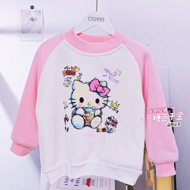 Sanrio Hello Kitty Girls Fleec - Sherpa Hoodie Fleece のレビューと価格