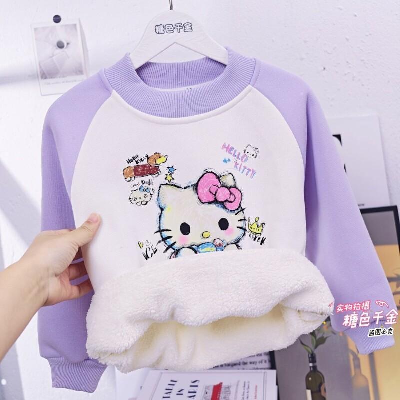 Sanrio Hello Kitty Girls Fleec - Sherpa Hoodie Fleece のレビューと価格