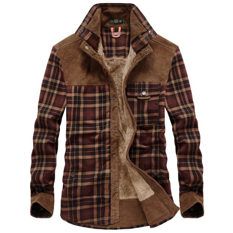 Men's Jackets Winter Windproof - Flannel Shirt Lined のレビューと価格
