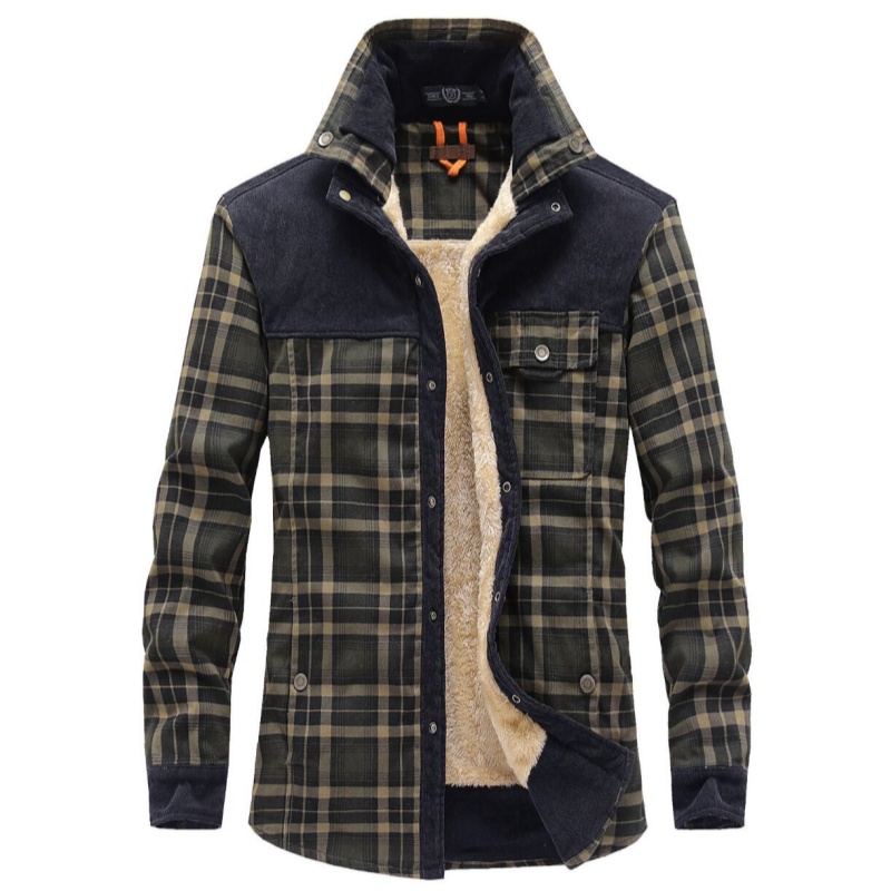 Men's Jackets Winter Windproof - Flannel Shirt Lined のレビューと価格