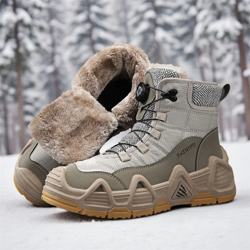 Warm Fur Outdoor Mens Combat T - Waterproof Winter Boot のレビューと価格