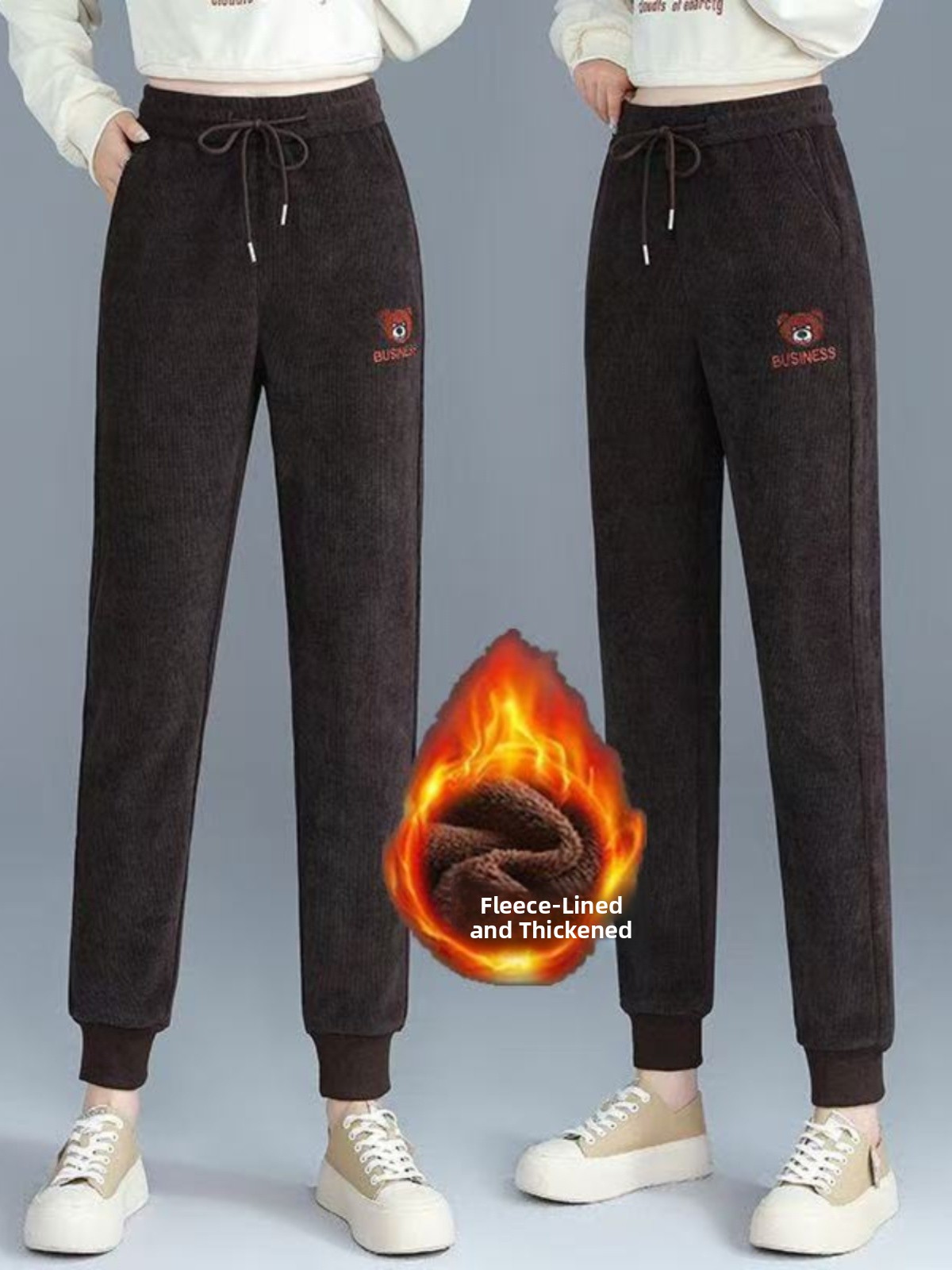 High Waist Fleece Lined Thick  - Corduroy Pant Warm のレビューと価格