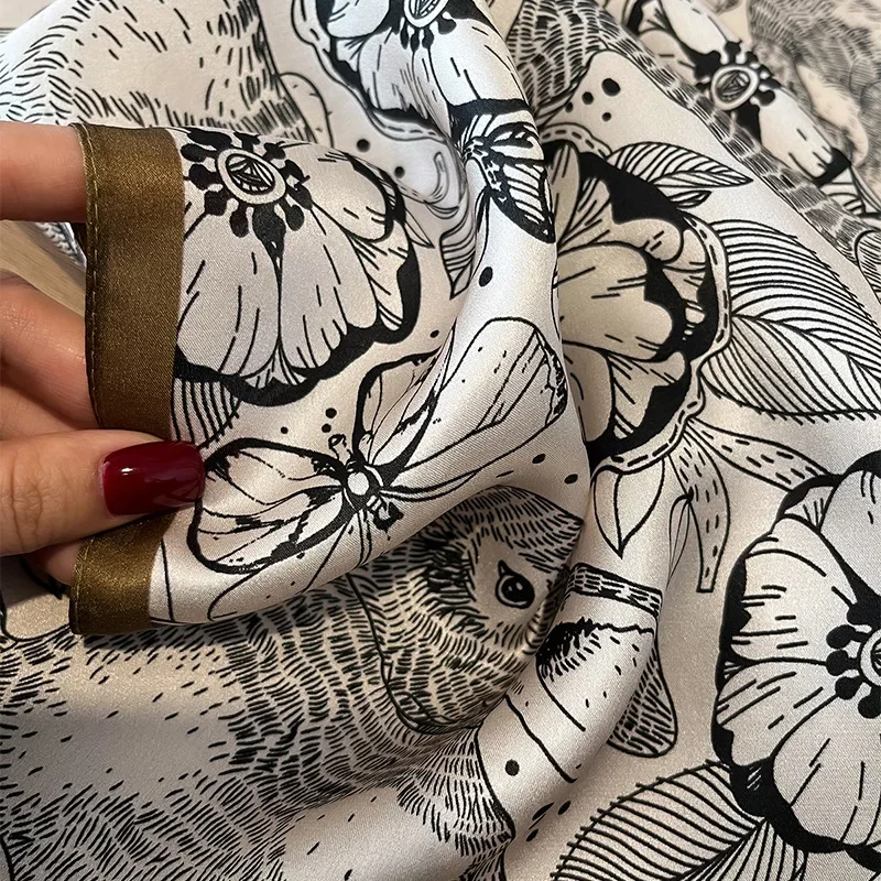 100% Silk Square For Women Cla - Shawl Wrap Winter のレビューと価格