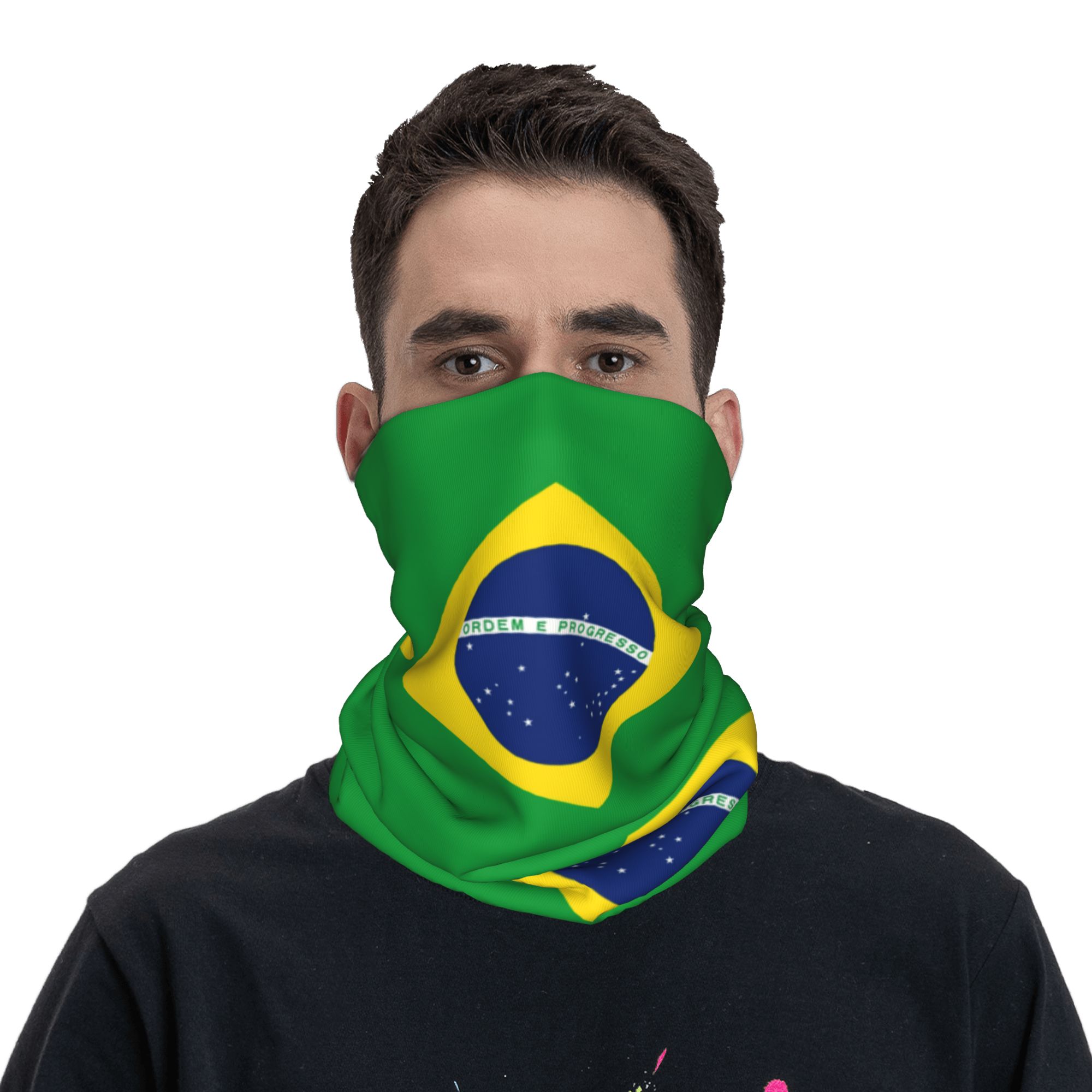 Custom Brazil Flag Bandana Nec - Neck Gaiter Fleece のレビューと価格