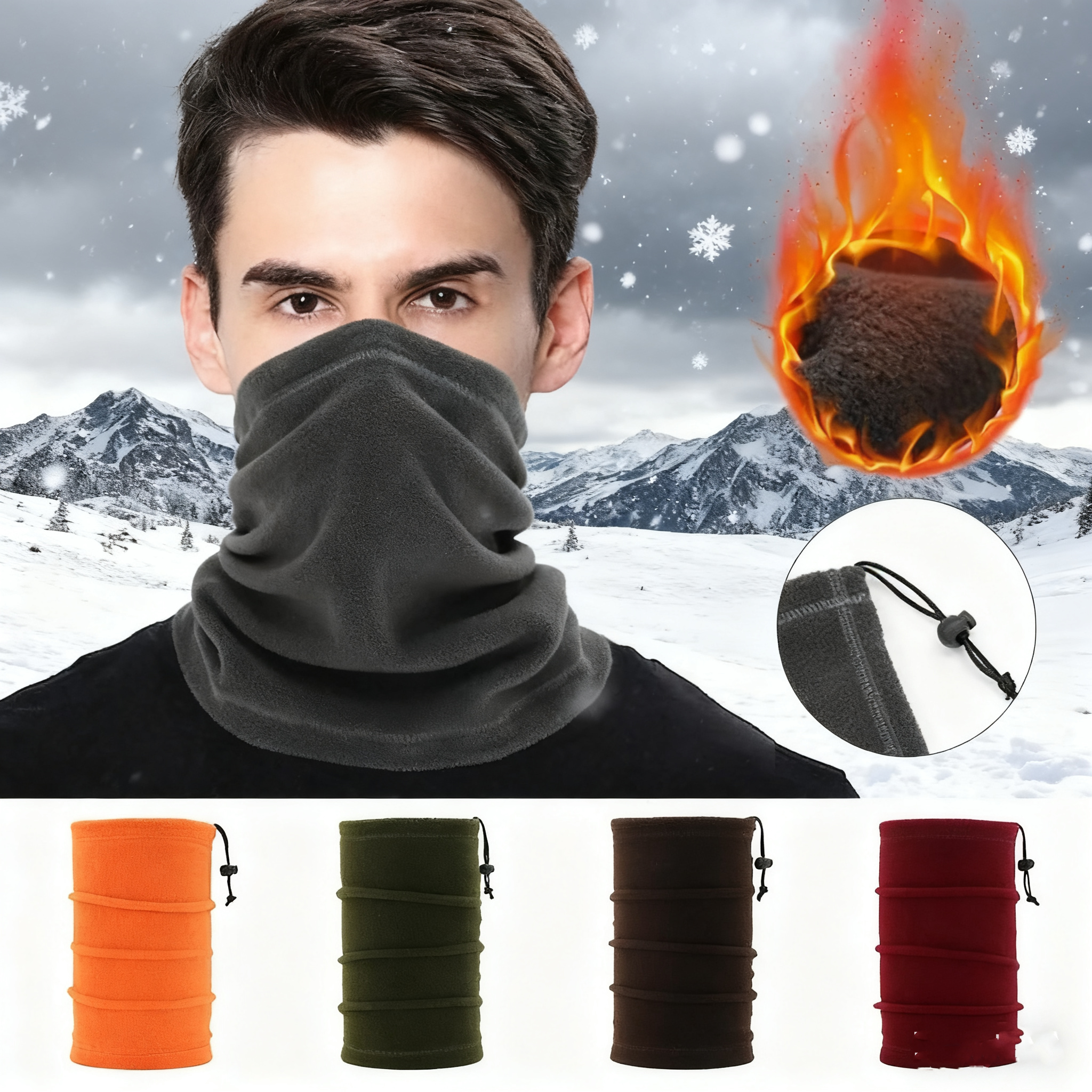Winter Face Cover Neck Gaiter  - Neck Gaiter Fleece のレビューと価格