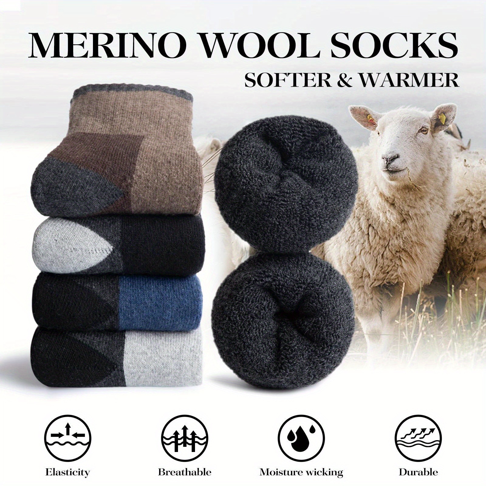 Winter Merino Wool Socks Thick - Thermal Sock Wool のレビューと価格