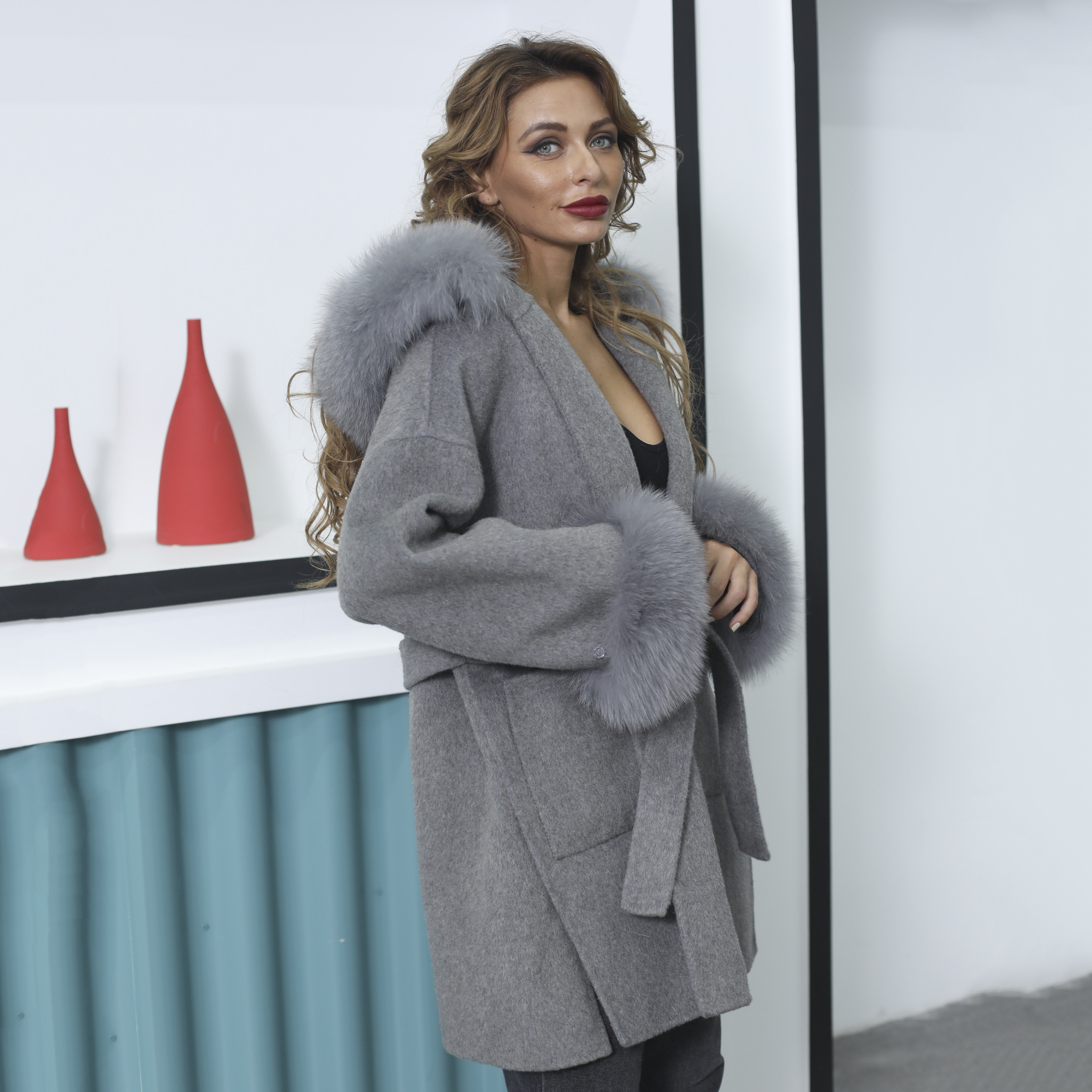 MISSJANEFUR Wool Coat with Rea - Wool Coat Peacoat のレビューと価格