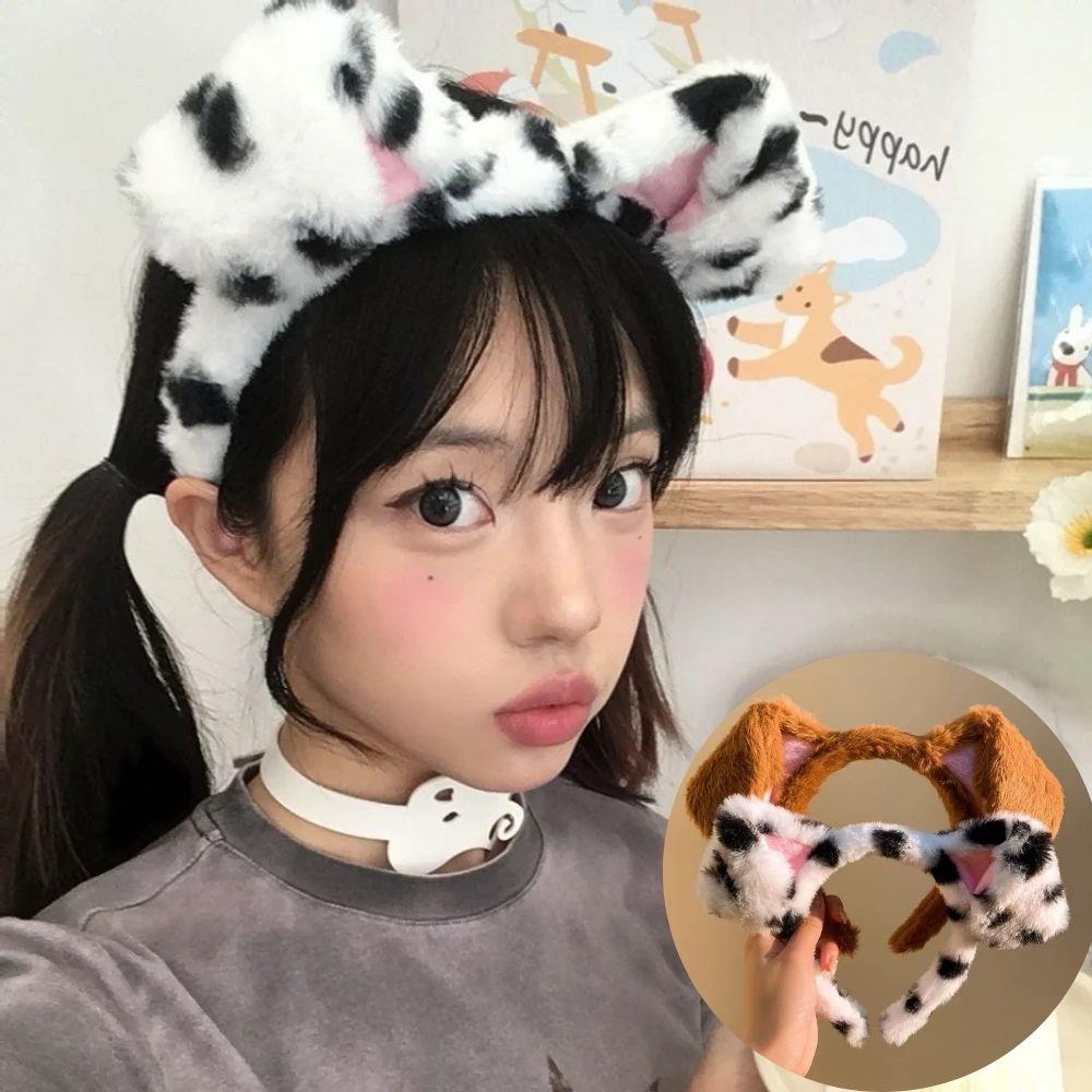 Spotted Dogs Folded Ear Hairba - Winter Headband Fleece のレビューと価格