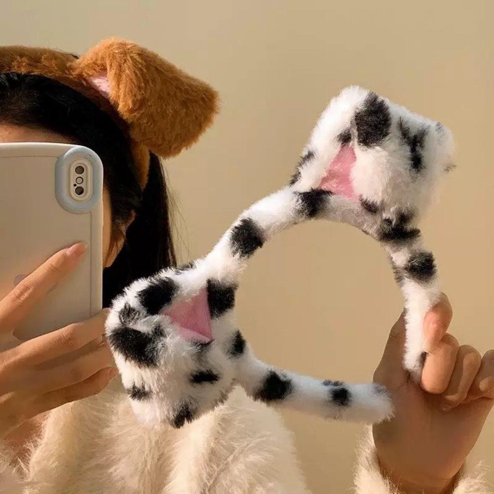 Spotted Dogs Folded Ear Hairba - Winter Headband Fleece のレビューと価格