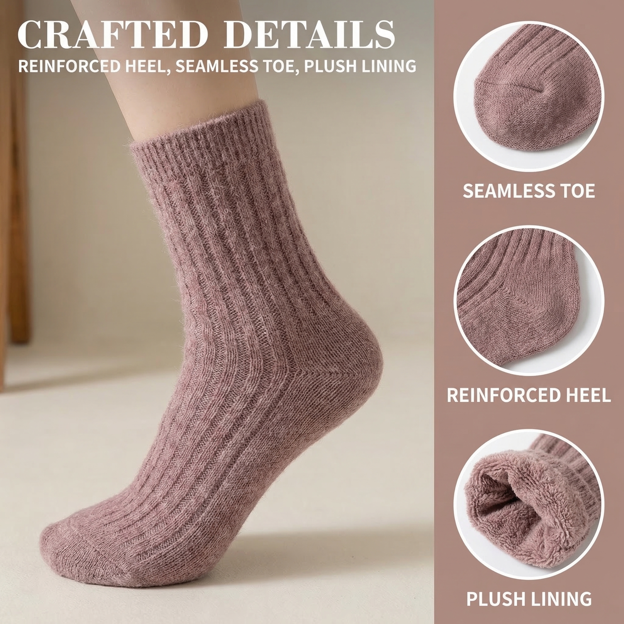 Wool Socks Women's Female Wint - Thermal Sock Wool のレビューと価格