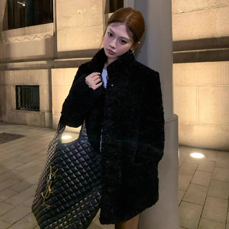 Lamb Wool Jacket Coat Woman Wa - Wool Coat Peacoat のレビューと価格