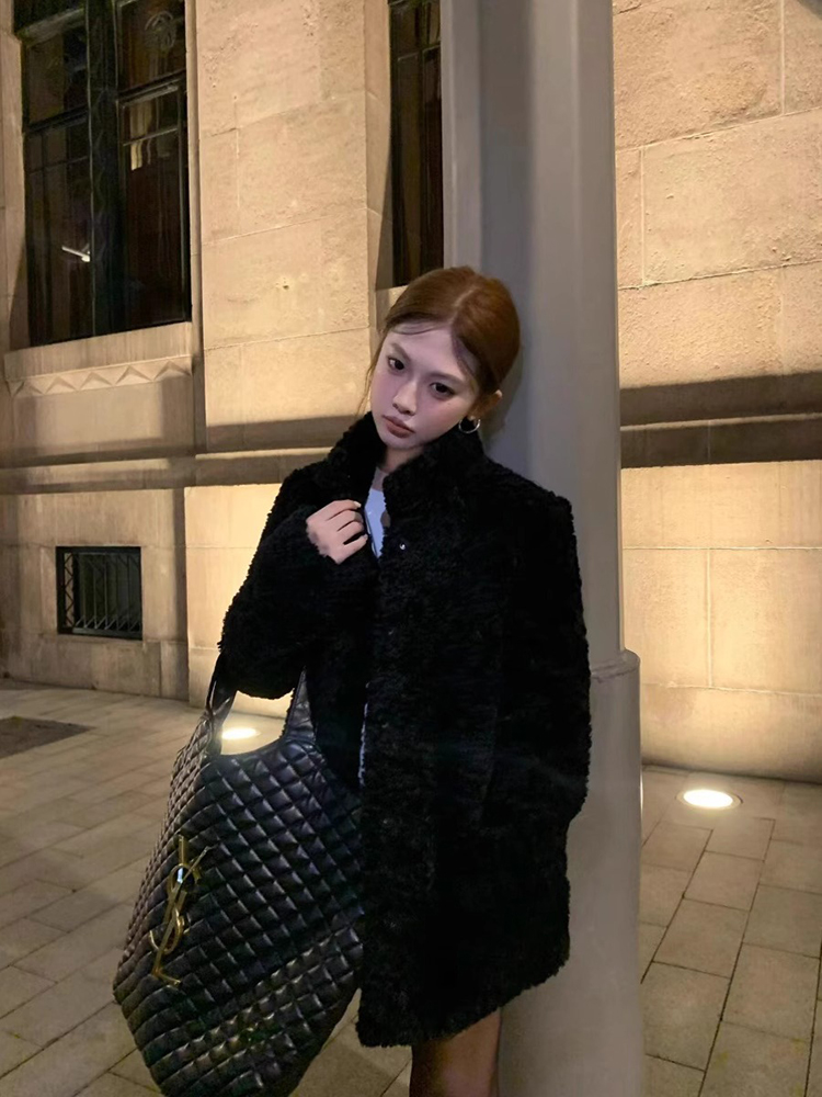 Lamb Wool Jacket Coat Woman Wa - Wool Coat Peacoat のレビューと価格