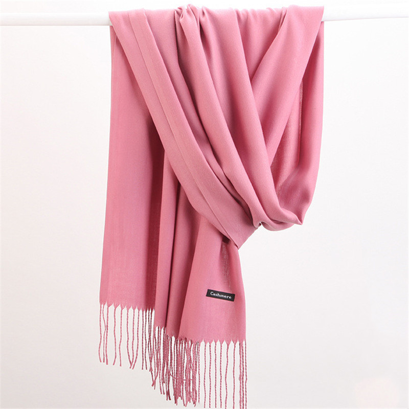 Fashion Solid Color 2023 Women - Cashmere Pashmina Wrap のレビューと価格