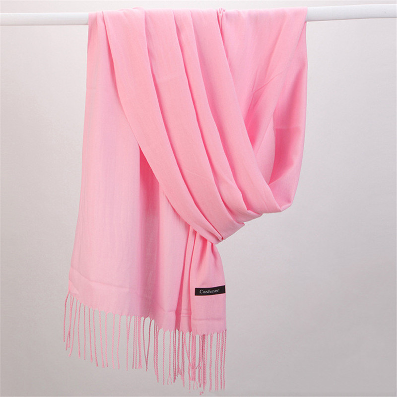 Fashion Solid Color 2023 Women - Cashmere Pashmina Wrap のレビューと価格
