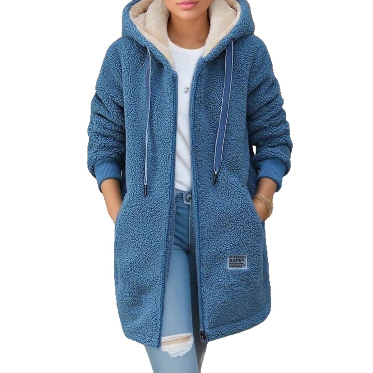 Thick Fleece Mid Length Jacket - Sherpa Hoodie Fleece のレビューと価格