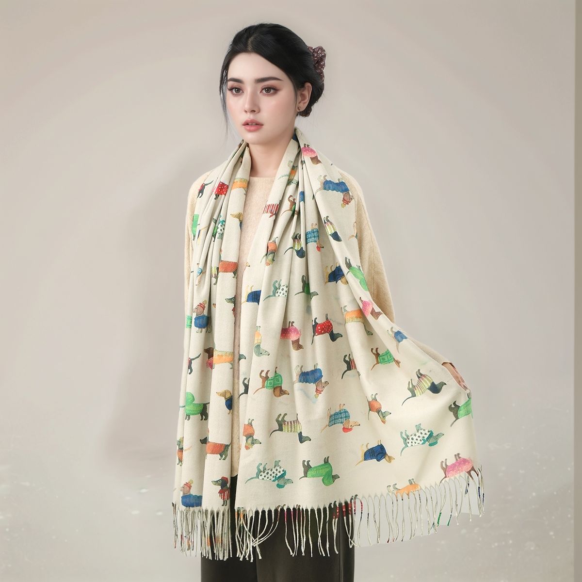 New Cashmere Scarf Shawl Dachs - Cashmere Pashmina Wrap のレビューと価格