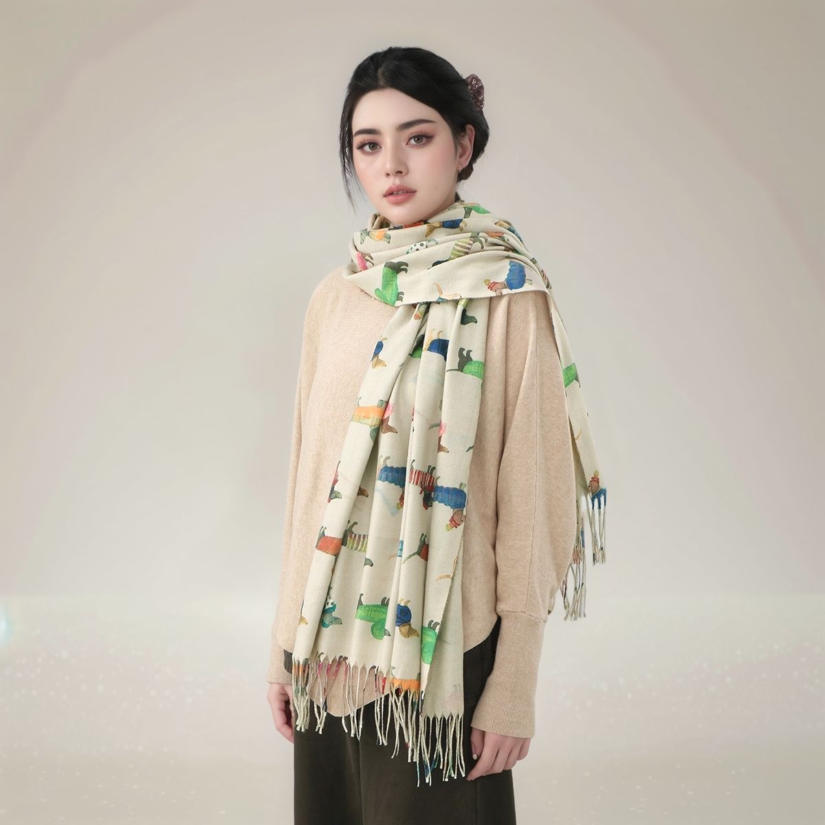 New Cashmere Scarf Shawl Dachs - Cashmere Pashmina Wrap のレビューと価格