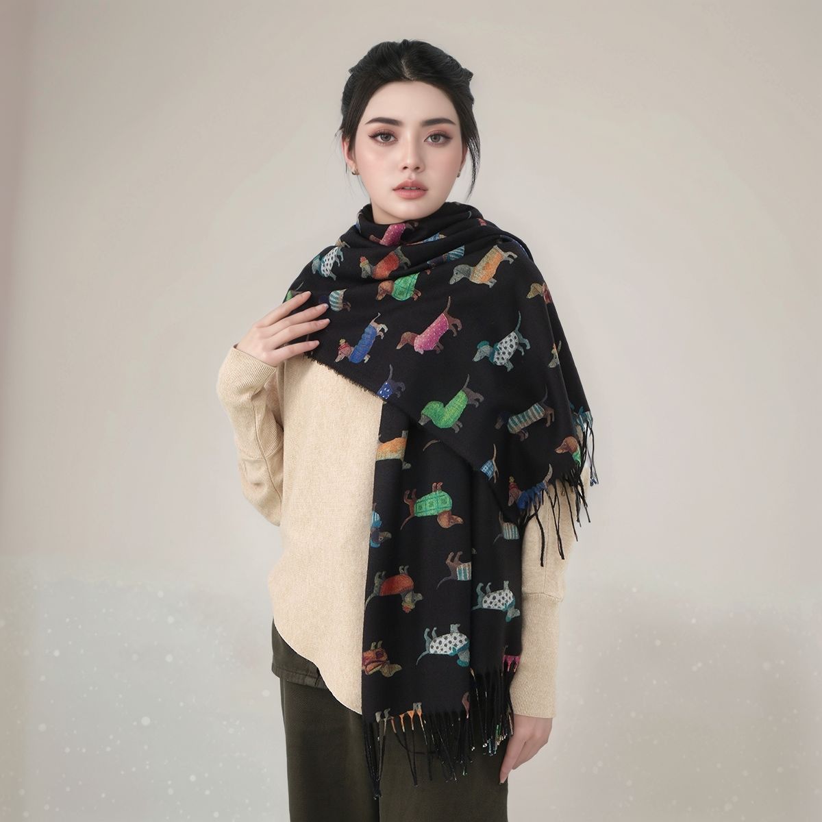 New Cashmere Scarf Shawl Dachs - Cashmere Pashmina Wrap のレビューと価格