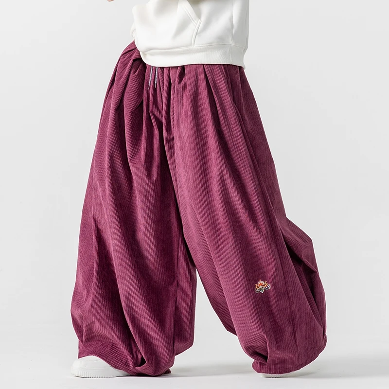 Men Corduroy Wide Leg Pants Me - Corduroy Pant Warm のレビューと価格