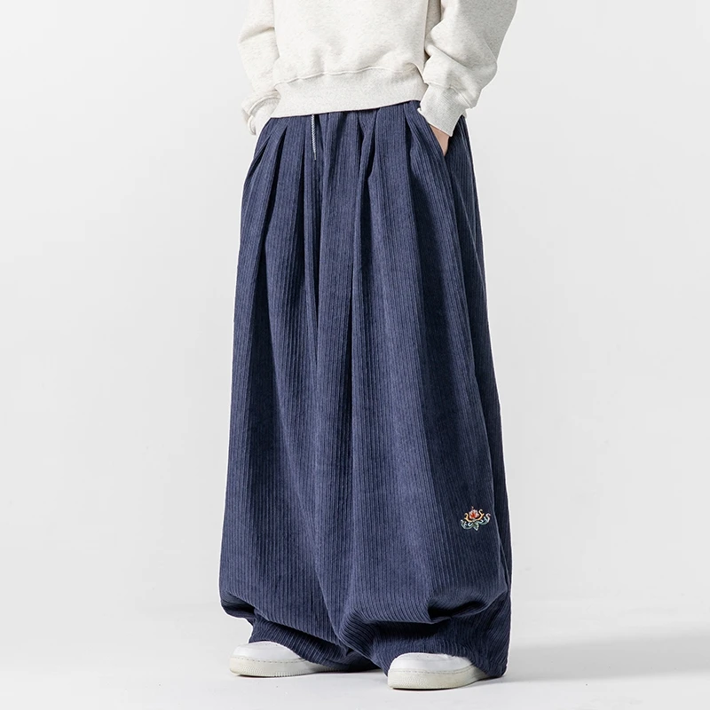 Men Corduroy Wide Leg Pants Me - Corduroy Pant Warm のレビューと価格