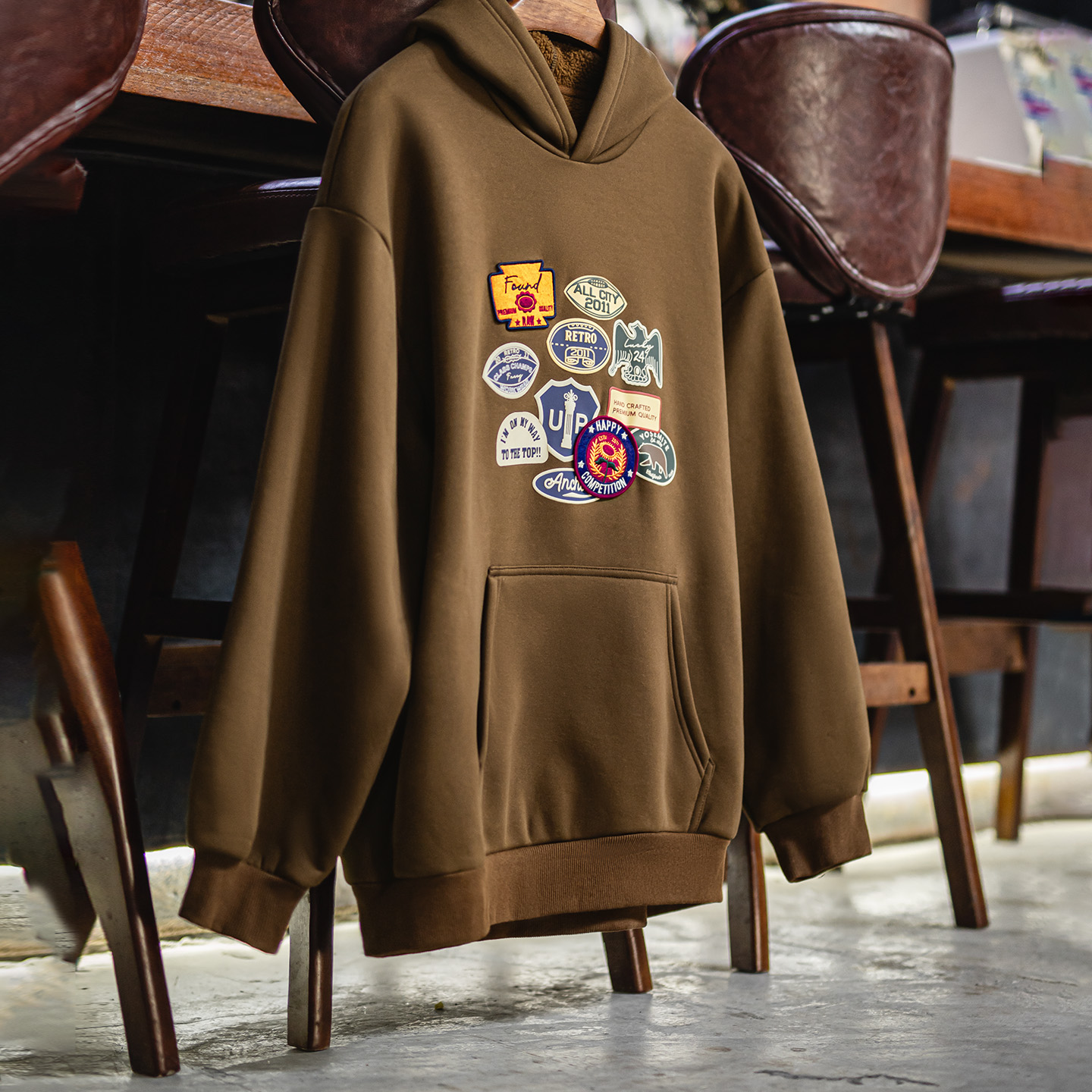 Maden Vintage Men's Embroidere - Sherpa Hoodie Fleece のレビューと価格