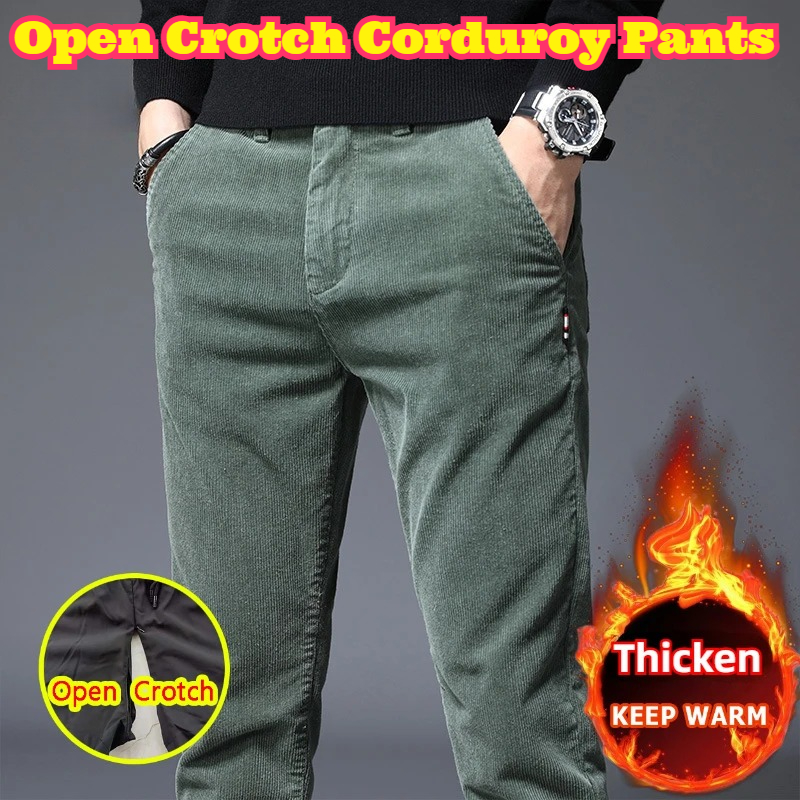 Open Crotch Men Fall Winter Fl - Corduroy Pant Warm のレビューと価格