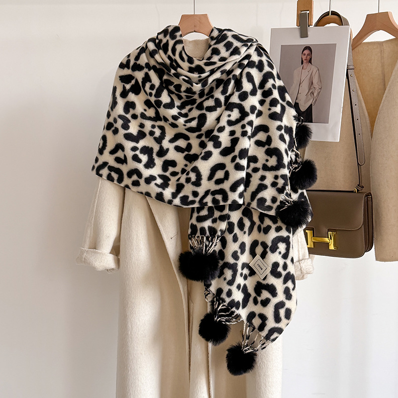 New Luxury Winter Leopard Two- - Cashmere Pashmina Wrap のレビューと価格