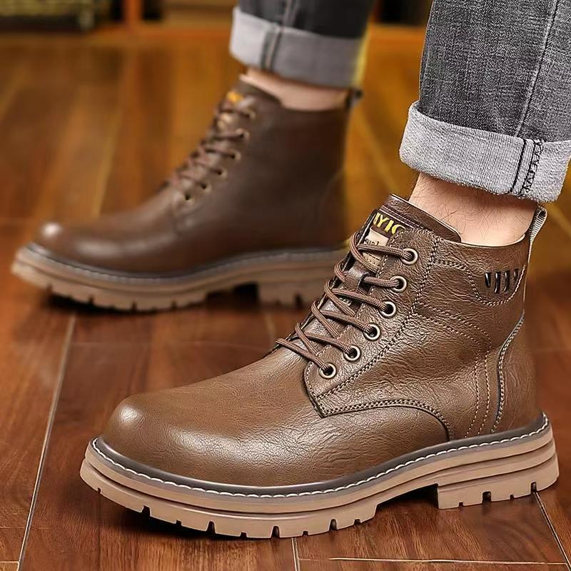 Men's Winter New Leather High  - Waterproof Winter Boot のレビューと価格