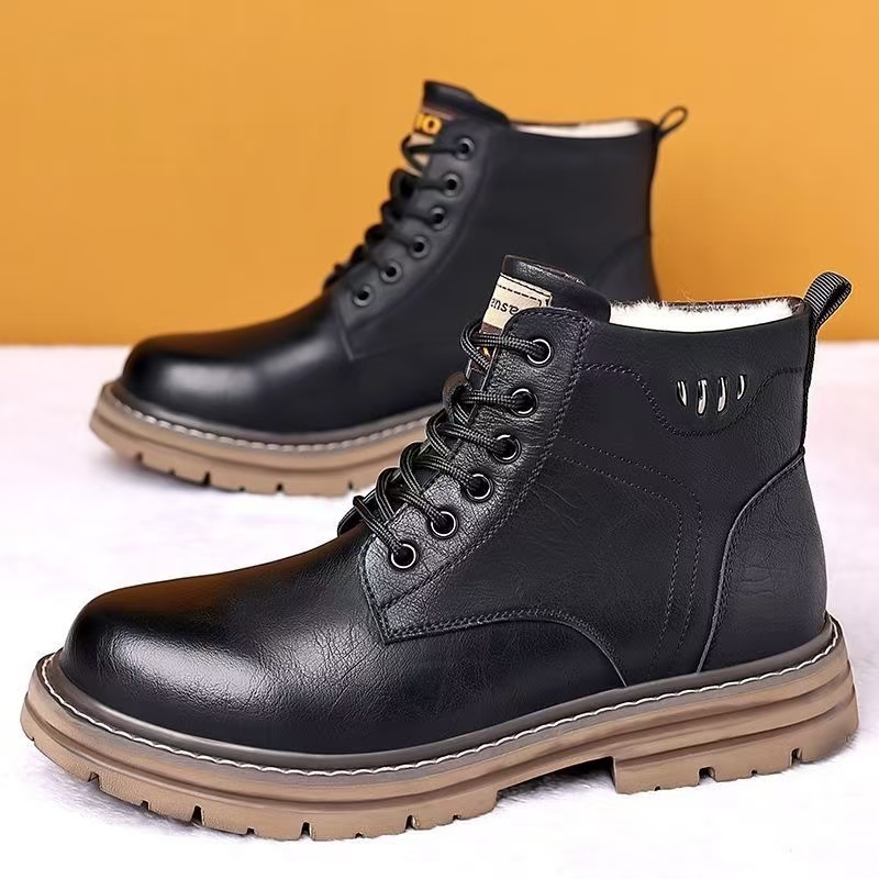 Men's Winter New Leather High  - Waterproof Winter Boot のレビューと価格