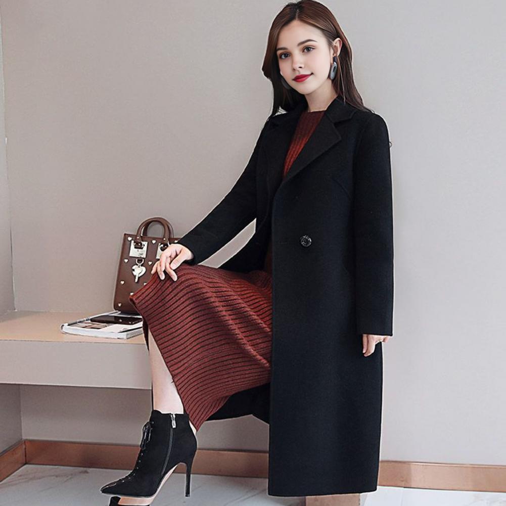2025 Elegant Women Woolen Coat - Wool Coat Peacoat のレビューと価格