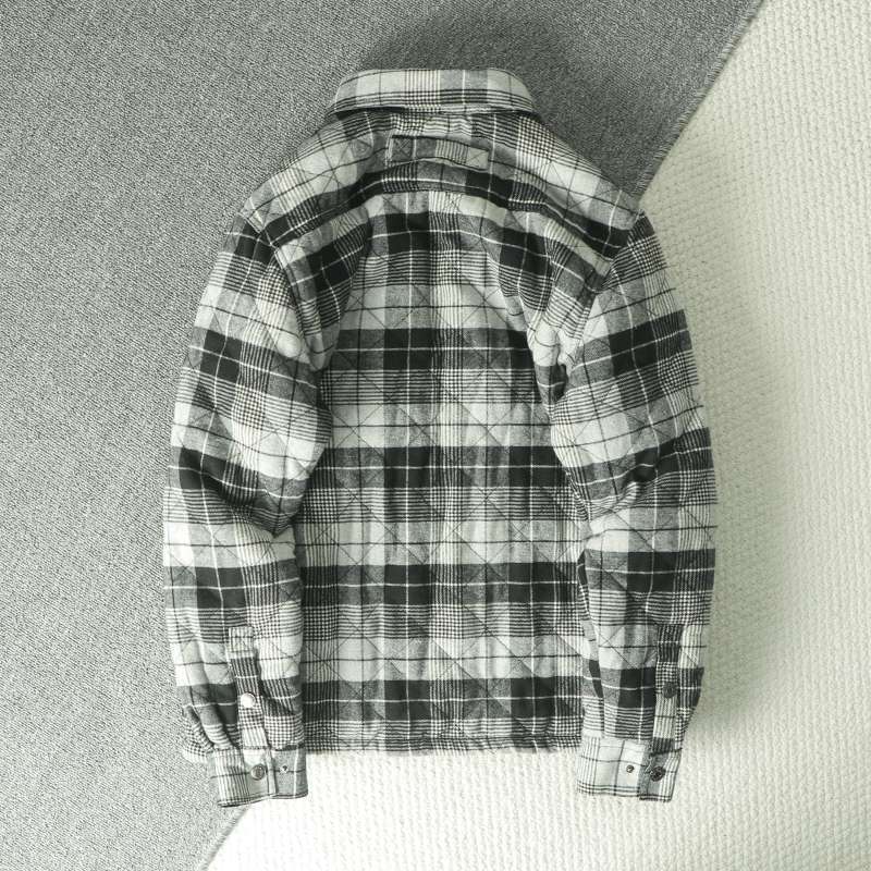 Fall Winter Men's Plaid Flanne - Flannel Shirt Lined のレビューと価格