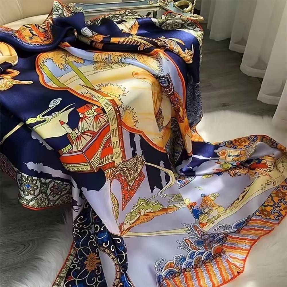 BYSIFA|Blue Luxury Femmes 100% - Shawl Wrap Winter のレビューと価格