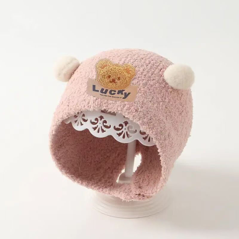Cute Bear Baby Ear Protection  - Knit Beanie Hat Warm のレビューと価格