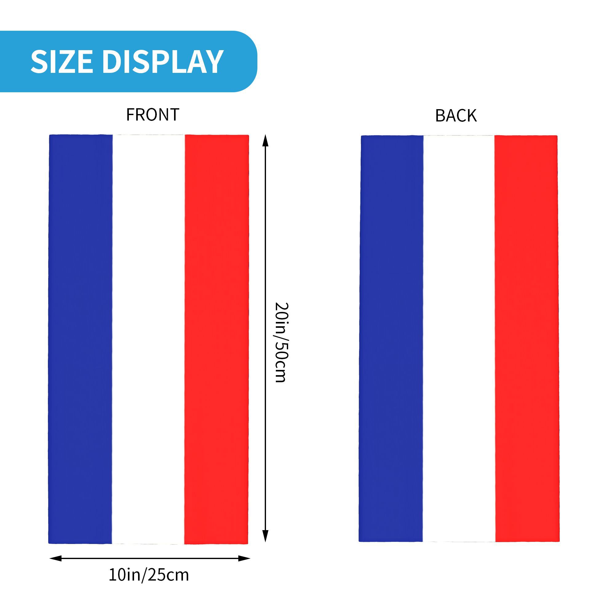 Custom French Flag France Band - Neck Gaiter Fleece のレビューと価格