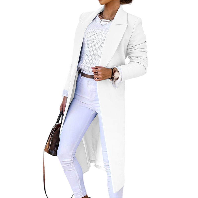CYCLI-Women Long Wool Coats Fo - Wool Coat Peacoat のレビューと価格