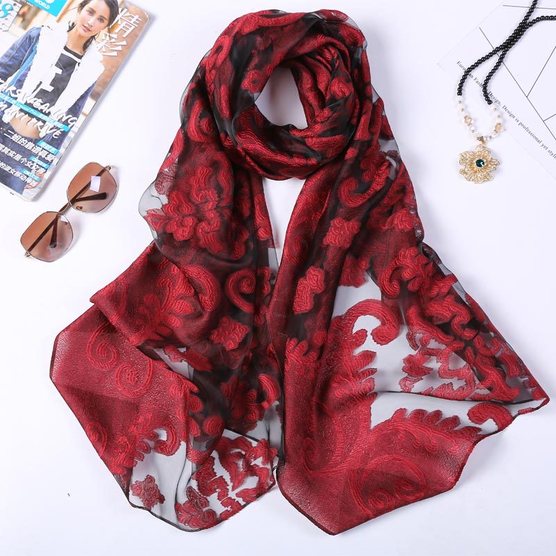 Hot Selling 180*70 Organza Sil - Shawl Wrap Winter のレビューと価格