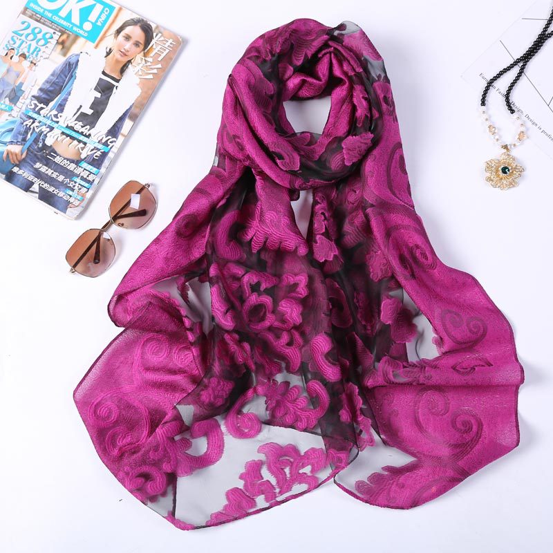Hot Selling 180*70 Organza Sil - Shawl Wrap Winter のレビューと価格