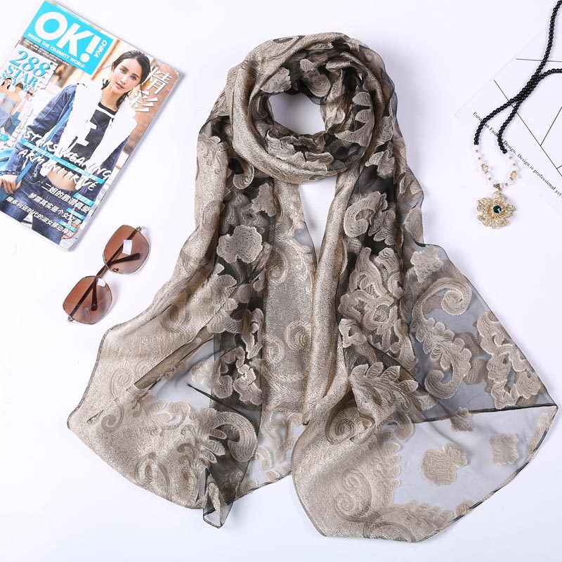 Hot Selling 180*70 Organza Sil - Shawl Wrap Winter のレビューと価格