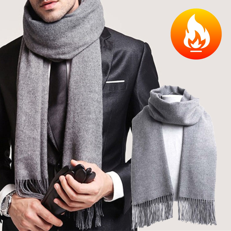 Autumn And Winter Solid Color  - Wool Scarf Men のレビューと価格