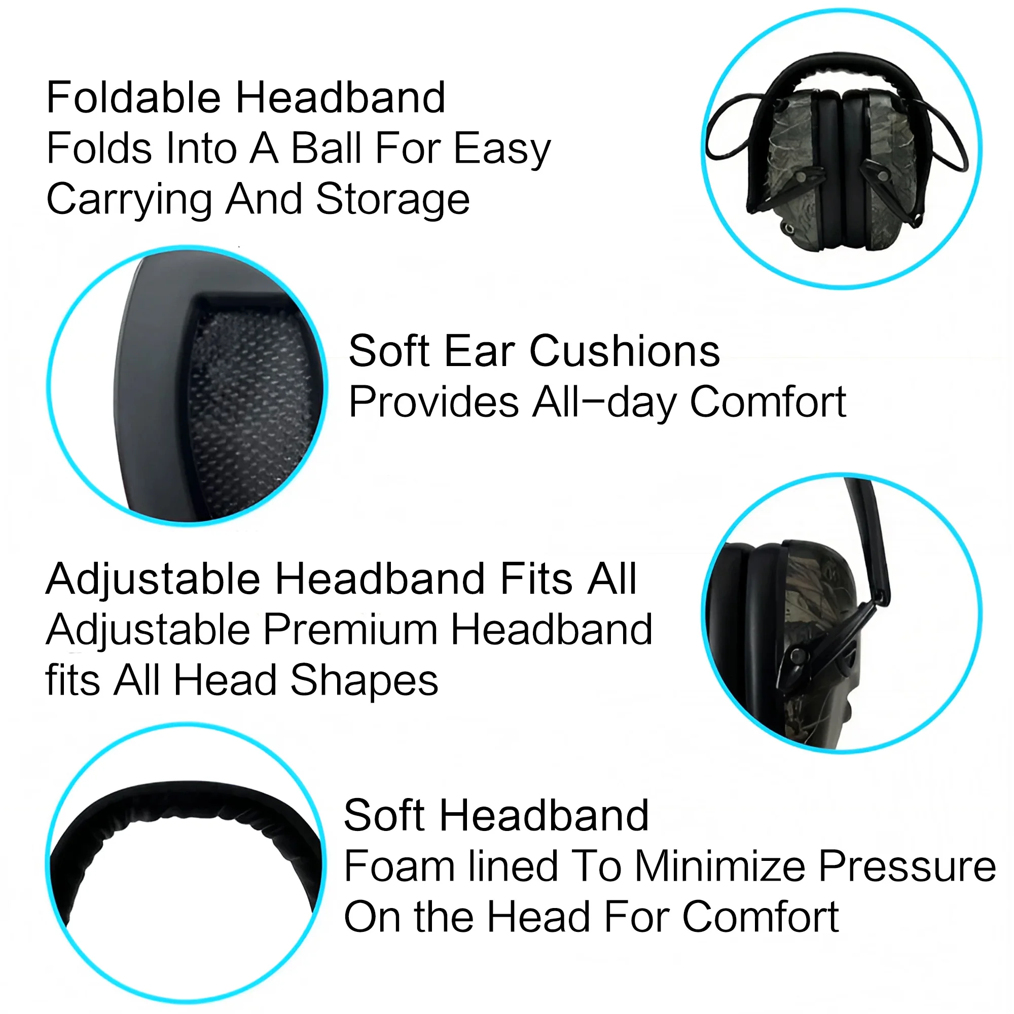 Outdoor Tactical Electronic Sh - Earmuffs Foldable のレビューと価格