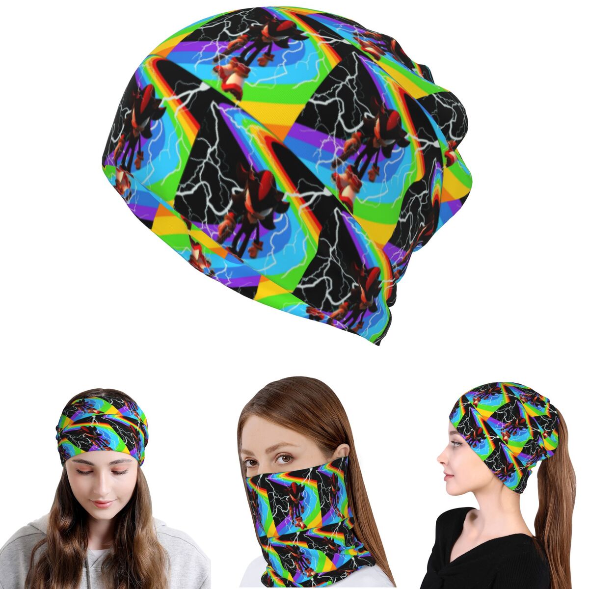Shadow The Hedgehog Bandana Ne - Knit Beanie Hat Warm のレビューと価格