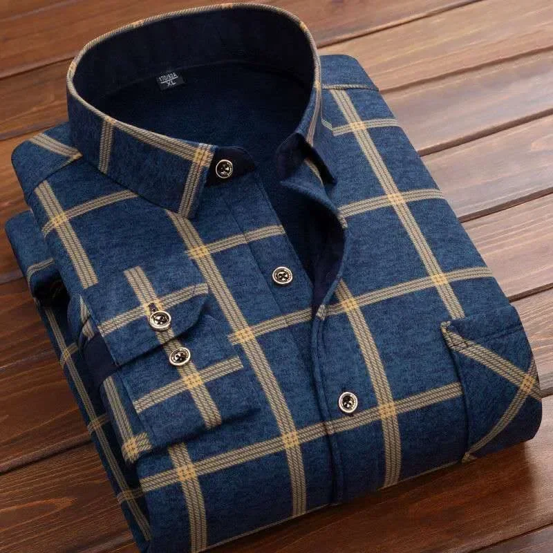 2025 Men's Winter Warm Long Sl - Flannel Shirt Lined のレビューと価格
